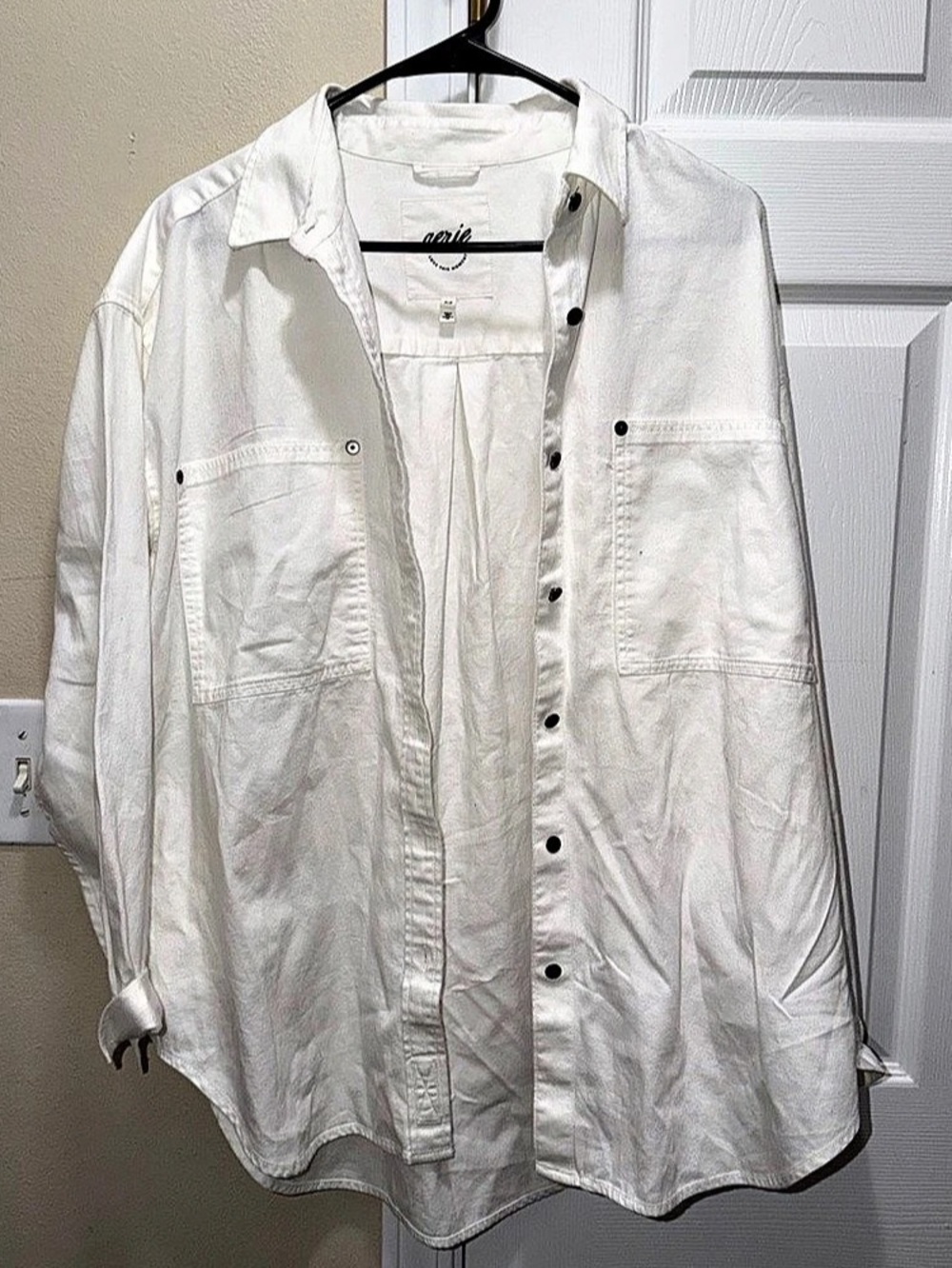 aerie White Button Down Shirt Like New